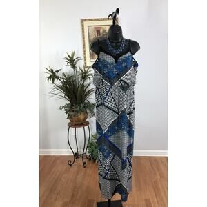 No Boundaries Women Dress XL/XG Boho Artsy Lagenlook Summer Sleeveless Split Hem